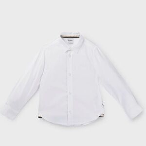 BOSS Kids White Button-Down Shirt